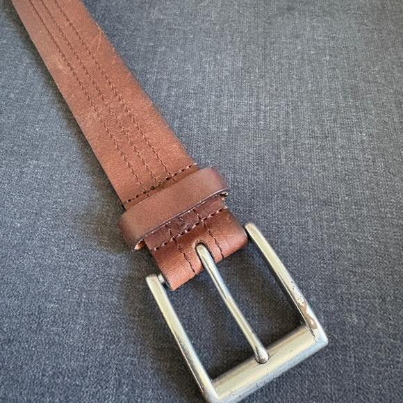 Men's Brown Leather Belt - Picture 2 of 2